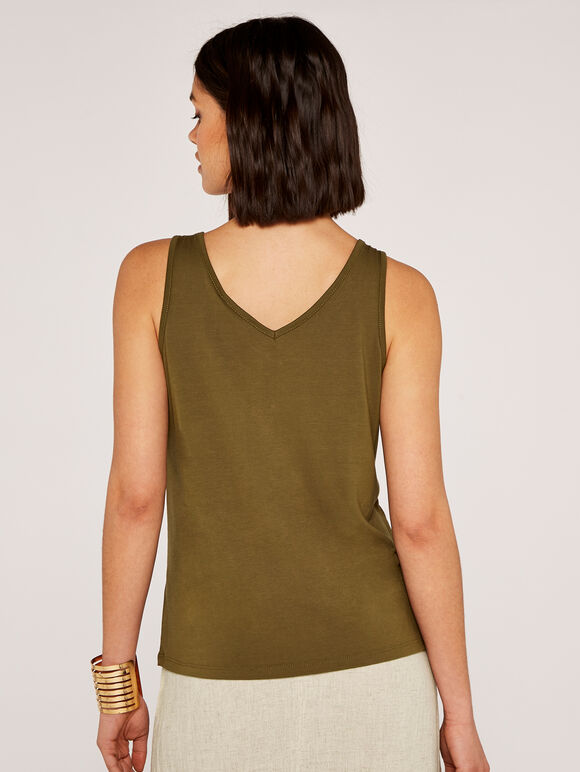 Basic Tank Top, Khaki, large