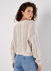 Crochet Cable Cardigan, Stone, large