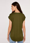 Curved Hem Tee, Green, large