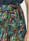 Tropical Wrap Skirt, Navy, large