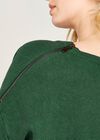 Zip Shoulder Colourblock Dress, Green, large