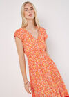 Ditsy Floral Maxi Dress, Orange, large