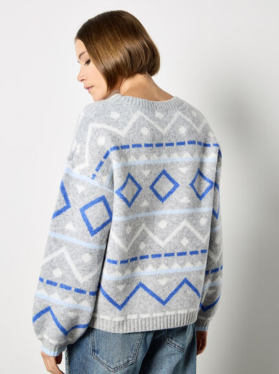 Chevron Geometric Retro Jumper
