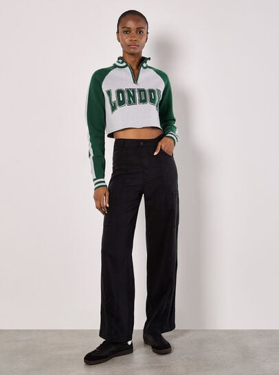 Cropped London Zip Jumper