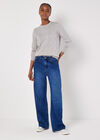 Diamond Pointelle Jumper, Grey, large