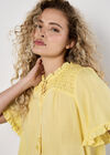 Smocked Ruffle Top, Yellow, large