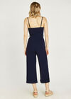 Mini Ribbed Easy Jumpsuit, Navy, large