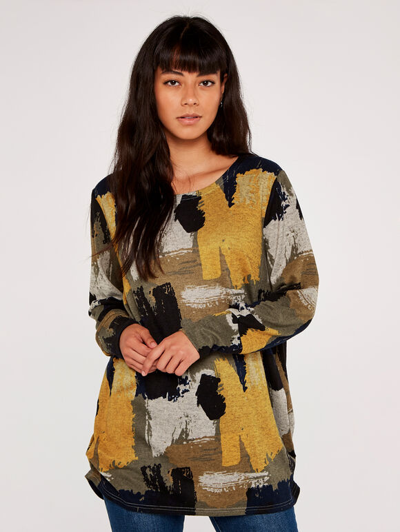 Paint Stroke Top, Navy, large