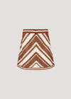 Chevron Crochet Mini Skirt, Stone, large
