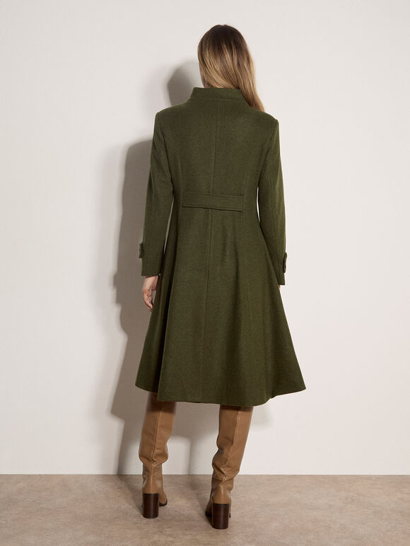 Tailored Utility Coat, Khaki, large