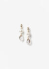 Crystal Pearl Drop Earrings, Yellow, large