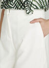 Structured A-Line Shorts, Cream, large