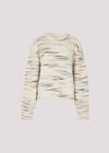 Chunky Knit Space Dye Jumper, Cream, large