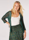 Lightweight Sheer Knitted Shrug, Green, large