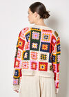 Colourful Crochet Squares Cardigan, Stone, large