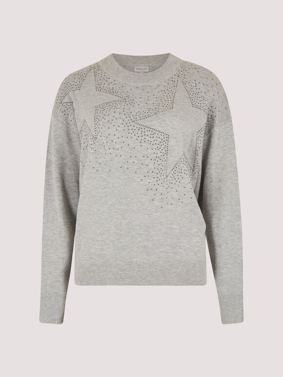 Star Heatsealed Jumper, Grey, large