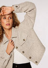 Woven Textured Shacket, Stone, large