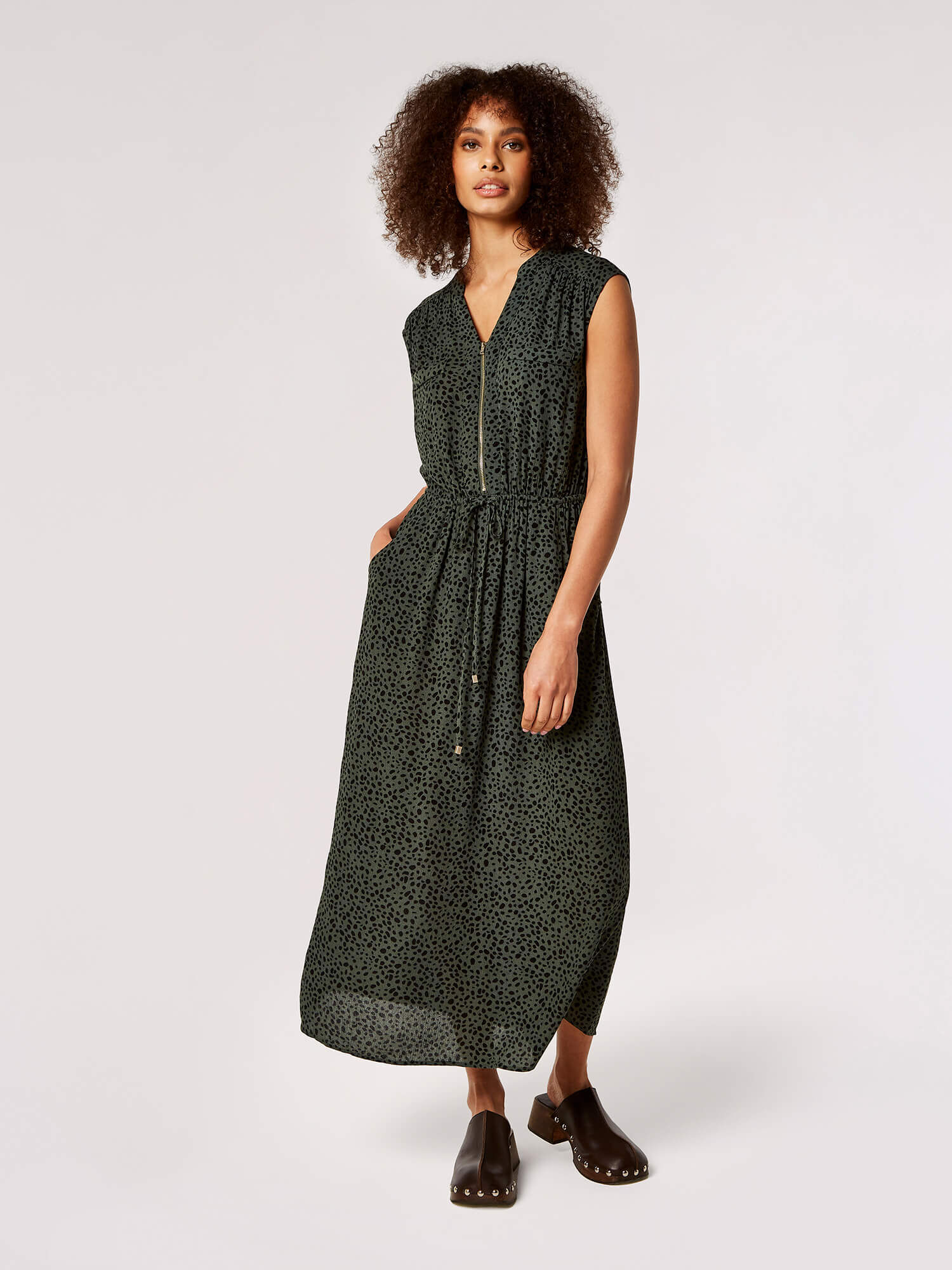 Zip maxi hot sale dress