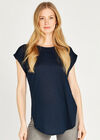 Side Split Top, Navy, large