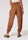 Diamond Print Smocked Jogger, Rust, large