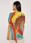 Tie Dye Oversized Top, Orange, large