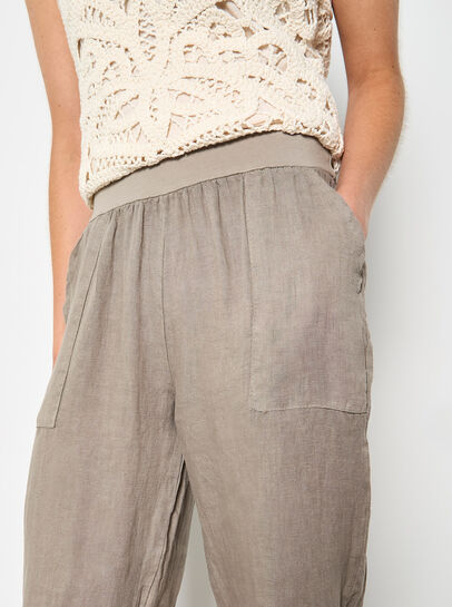 Pure Linen Tapered Joggers