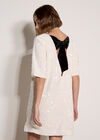 Sequin Embellished Mini Dress, White, large