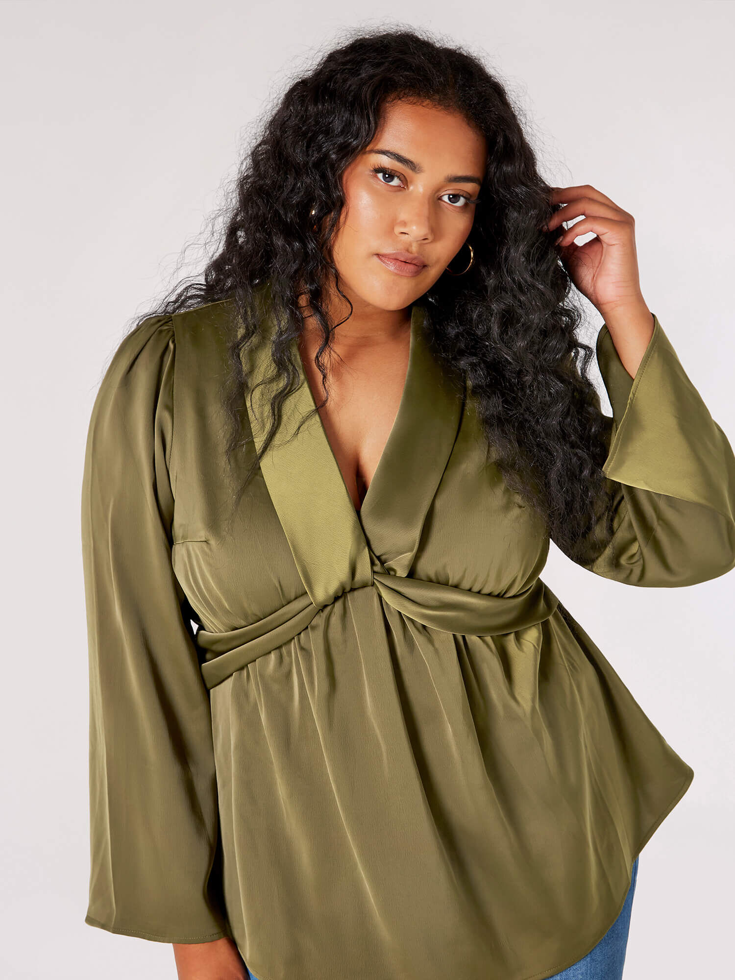 Satin knot top hotsell
