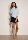 Sequin Velvet Mini Shorts, Assorted, large