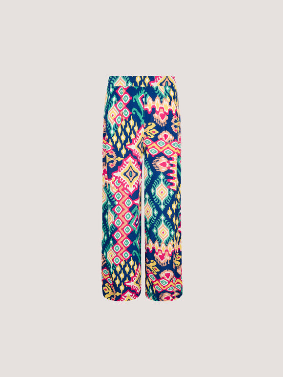 Colour Pop Ikat Trousers, Blue, large