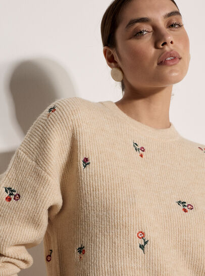 Floral Embroidered Jumper