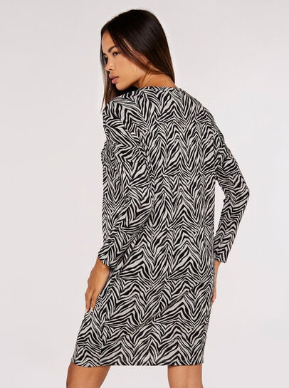 Zebra Cocoon Mini Dress