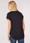 Curved Hem Jersey T-Shirt, Black, large