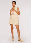Sleeveless Tie Waist Blazer, Stone, large