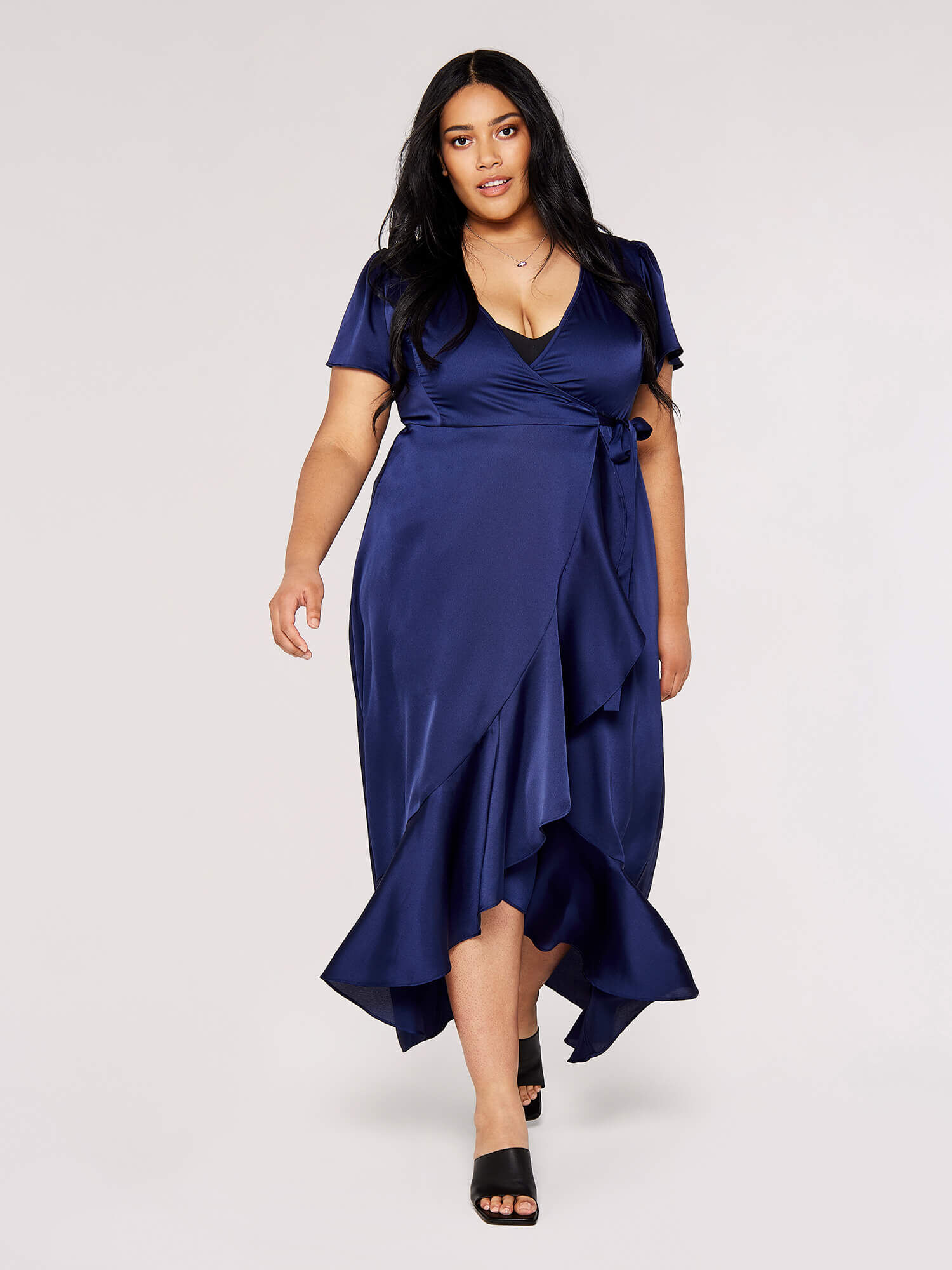 Navy dress curve cheap