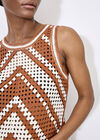 Chevron Crochet Top, Stone, large