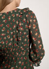 Vintage Ditsy Floral Mini Dress, Green, large