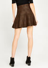 Check Flare Knitted Skirt, Rust, large