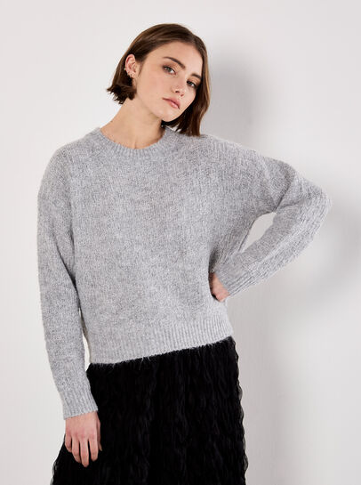 Bow Back Shimmer Fluffy Jumper