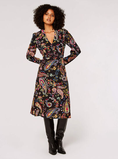 Colourful  Paisley Midi Dress