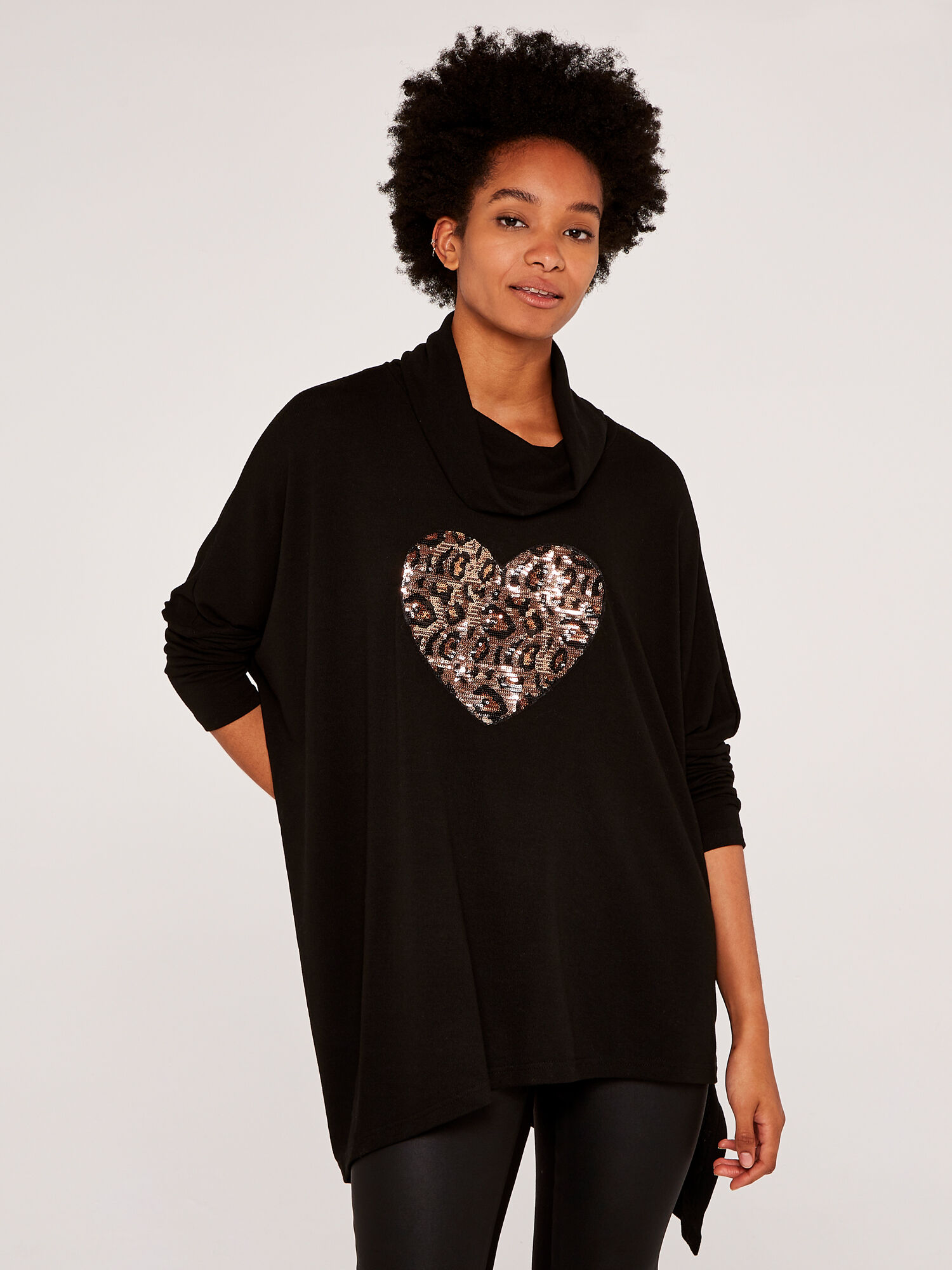 Sequin shop heart jumper