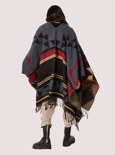 Geometric Knit Blanket Scarf