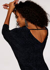 Metallic Swirl Batwing Top, Navy, large