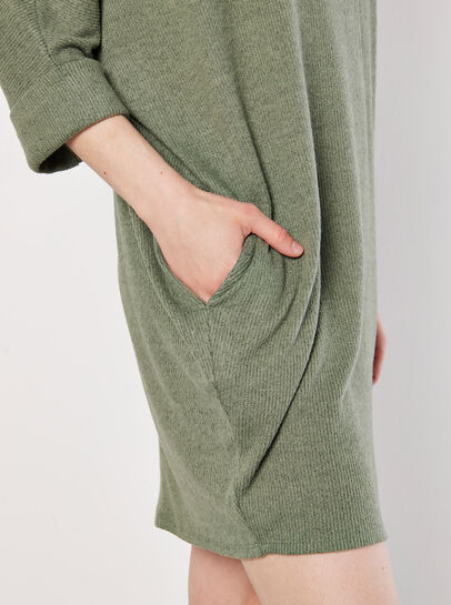 Ribbed Cocoon Mini Dress