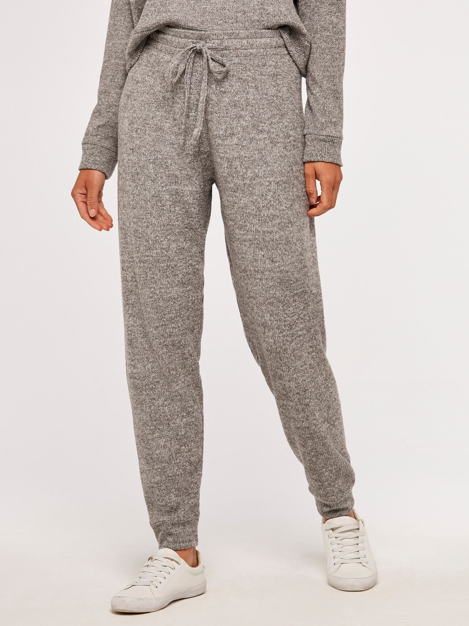 Ribbed Joggers Apricot Clothing