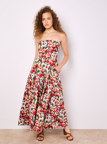 Floral Ikat Palazzo Jumpsuit