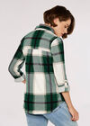 Lightweight Sherpa Lined Check Shacket, Green, large