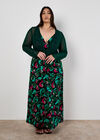 Butterfly Wings Jersey Maxi Dress, Navy, large