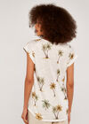 Palm Scene Slub Tee, Mustard, large