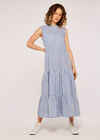 Multi Panel Stripe Dress, Blue, large